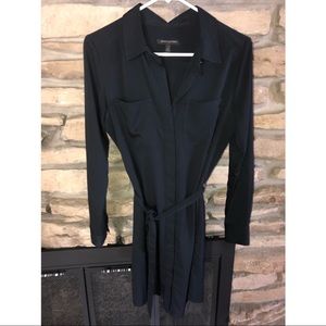 Sophisticated navy button down dress!